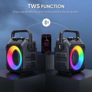 Portable Karaoke Machine – Black, Wireless Speaker & Microphone