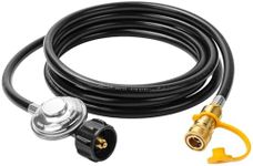 F271803 12ft Propane Hose with Regulator Fit for Mr. Heater Big Buddy 3/8 Gas Quick Connect Disconnect,Propane Heater Hose Assembly to QCC1 Propane Tank for Indoor Outdoor Heater Gas Grill Connectors