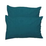 Trance Home Linen Anti-Bacterial Hypoallergenic Terry Waterproof Pillow Protector | Dust Mite - Bed Bug - Fluid Spill Protection Covers - Pack of 2 (Standard | 18x28 inch, Bamboo Teal) - Pack of 2