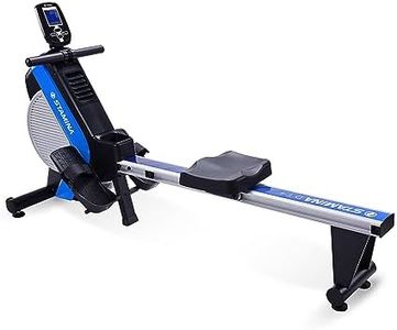 Stamina Dual Air and Magnetic Resistance Rowing Machine w/Fitness Coaching App - 8 Levels Magnetic & Air Resistance, LCD Monitor - Compact Rowing Machines for Home Use