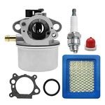 Anxingo 799868 Carburetor with Air Filter Spark Plug Gasket Replacement for B&S 497314 497347 497586 498170 498254 498255 498966 698444