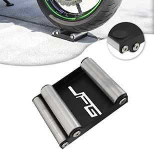 JFG RACING Motorcycle Wheel Cleaning Stand,Universal Paddock Stand Portable Wheel Roller Stand for Motorcycle Street Bike for Tire Cleaning - Black