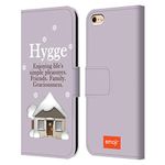 Head Case Designs Officially Licensed emoji® Hygge Winter Quotes Leather Book Wallet Case Cover Compatible With Apple iPhone 6 / iPhone 6s