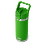 YETI Rambler C Straw Bottle, Stainless Steel Vacuum Insulated Bottle with Straw Cap, Canopy Green, 18 oz (532 ml)