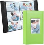 Vienrose Photo Album 4x6 300 Photos Leather Cover Picture Book with 300 Horizontal Pockets, Slip-in Picture Albums for Wedding Baby Vacation, Green