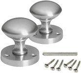 HANDLESTORE Designer Round Mortice Door Knob - Sprung - 3 Colours (Satin Chrome)