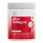 Wellbeing Nutrition Glow Korean Marine Collagen Skin Radiance Peptide 8g | Active Glutathione, Vitamin C, E, Resveratrol | Reduce Pigmentation, Dark Spots & Brighten Skin Tone | Tropical Bliss, 250gms