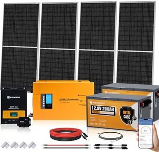 ECO-WORTHY 7.168KWH 800W Solar Panel Kit for RV Off Grid Complete System with 4PCS HPBC 200W Solar Panels, 3000W UPS Inverter Charger, 2PC 12.8V 280AH Lithium Batteries, 60A MPPT Controller Bluetooth