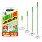 Katcha® Spider & Bug Trap Bug Spider Catcher, Crawling Insect Spider Beetle Cockroach Wasp Bee Fly Traps them all (4 Piece Handle, 1 Pack)