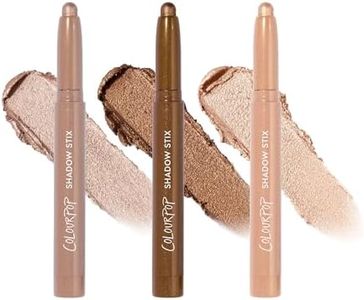ColourPop Sparkling Neutrals Shadow Stix Makeup Kit - Shimmer Eyeshadow Make Up Set - Vegan & Cruelty-Free Cream Eyeshadow Sticks with High-Pigment & Metallic Finishes (3 Count)