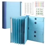 Important Document Organizer|Personal If i die Binder Document Accordion File Organizer & Stylish Binder for Storing Important Papers, Certificates, Passports, Photos, and Letters (Bule)