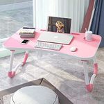 Datar Fashion Office Table for Home/Writing Desk for Office/Folding Table for School/Folding Study Table/Work from Home Height Adjustable Multipurpose Table (Pink)