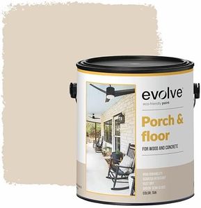 EVOLVE Porch & Floor: Fast-Dry, High Durability, Scratch-Resistant Paint for Wood & Concrete Surfaces (Tan - 1 Gallon)