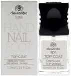 alessandro Ridge Filler -Spa Top Coat for Women Nail Polish - Infused with Coconut Oil - Smooths and Levels Fine Grooves - Helps Correct Uneven Nail Tones - Subtle Color Shade - Vegan Formula - Cruelty Free - 0.34 oz