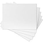 H&S Set of 5 Canvas for Painting - Blank Canvases on Board for Art and Paintings - Canvas Boards for Acrylic - Large Plain Canvas Panels 30 x 40cm / 11-3/4" x 15-3/4"