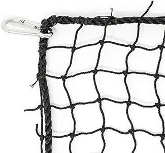 JFN Nylon Lacrosse Practice/Barrier Net, 10' x 50', Black