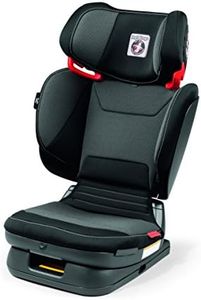 Peg Perego Viaggio Flex 120 Booster, 4D Total Adjust for Safety & Comfort, No Armrests, Compact Fold for Travel, 40-120 lbs, Made in Italy, Crystal Black (Black)