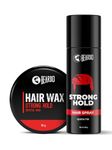 Beardo Strong Hold Hair Styling Kit with Hair Spray 192ml and Crystal Hair Wax 50g | Hair Styling, Hair Setting Spray | Quick Fix | Gift for Brother | Gift For Friend