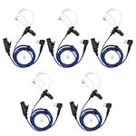 abcGoodefg 2 Pin Walkie Talkie Earpiece Headset PTT Mic for Motorola 2 Way Radio CP200 CP185 CP200D GP300 CLS1110 CLS1410 (5PACK)