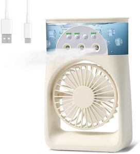 Journeyside Mini Climatiseur Mobile, 4 en 1 Climatiseur Portable, Refroidisseur D'air, Ventilateur Climatiseur, Climatiseur Mobile Silencieux, Mini Ventilateur Puissant à 3 Vitesses