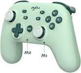 PXN P50L Wireless Switch Controller, Switch Pro Controller with Macro Buttons, Wake-Up, 6-Axis Gyrosko, Vibration, Turbo, Gaming Controller for Switch, Switch Lite|OLED(Steam) - Green