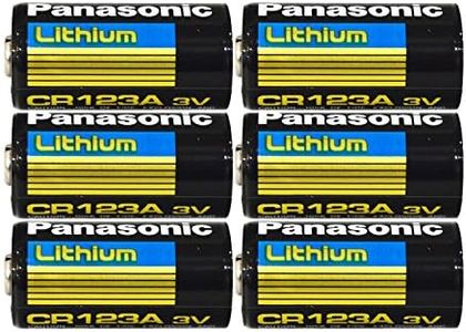 Panasonic CR123 CR123A 3V Lithium Battery ,6 Count (Pack of 1)