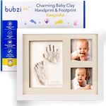 Bubzi Co Baby Footprint Kit, Baby Foot and Hand Print Kit, Baby Picture Frame, Hand Print Mold Kit, New Mom Gifts, Baby Newborn Essentials Must Haves, Baby Casting Kit, Baby Shower Gifts