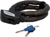 Fischer Armoured Cable Bike Lock - 90cm Length, 24mm Thick Link Cable Lock, Durable & Secure, Black