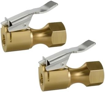 Brass Locking Air Chuck - Heavy Duty Locking Tire Inflator Chuck with 1/4 Inch NPT Female Thread - for Tire Inflator Gauge Compressor Accessories