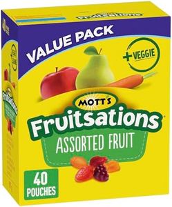 Mott's - VALUE PACK SIZE - Naturally Flavoured Fruit Flavoured Snacks - Pack of 40 Pouches, No Artificial Colours, 907 Grams Package of Fruit Flavoured Snacks