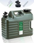 UPWOIGH 5 Gallon Water Containers with Spigot(18.5L),Truly No Leakage Water Storage Container, Green Jug Tank