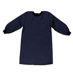 Adventure Togs Kids Premium Painting Smock Apron - Arts and Crafts, Waterproof, Baking, Cooking, School - Navy, 10-12 Years