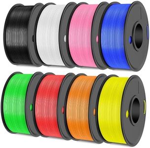 SUNLU 250g*8 Alta Velocità PLA+ Filamento 1.75mm, Bundle Filamento Stampante 3D, Precisione Dimensionale +/- 0.02mm, Bobina 8 Rotoli 0.25kg (Nero+bianco+verde+rosso+arancio+giallo+rosa+blu)