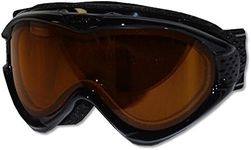Uvex Onyx Women's Ski Goggle,Black Metallic Frame with Double Gold Lite Lens