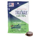 Tweeten Triangle Billiard Pool Cue Tips - 1 Box - 50 Tips - Choose Your Size (14 mm)