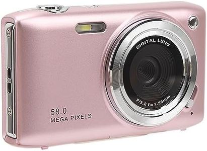 Digital Camera, 4K HD 58MP 16X Zoom Fixed Focal Macro 2.88 Inch Screen Timed Photography Video Cameras, with Strap, for Various Scenes (Pink)