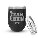 Veracco Team Groom Wedding Party Double Wall Insulated Tumbler with Splash Proof Lid Funny Gift For Someone Who Loves Drinking Bachelor Party Favors (Black) (Black) (Black)