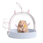 NeoStyle Hamster Carrier, Convenient Hamster Travel Cage with 60ml Water Bottle,Travel Outdoor Carry Cage Suitable for Dwarf Hamster, Guinea Pig Small Animal Habitat (Elf Purple, Little Devil Series)