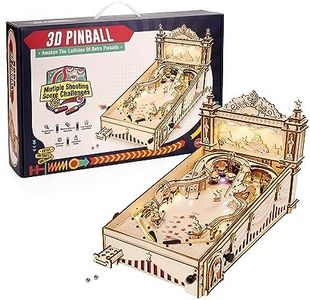 ROBOTIME Pinball Machince EG01 - Wooden Puzzles for Adults Miniature Pinball 3D Puzzle