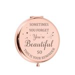 Christmas Stocking Stuffers for Women Makeup Compact Mirror Inspirational Birthday Gifts Ideas for Teen Girls Daughter Female Friends Valentines Day Gifts for Wife Mom Girlfriend BFF Sister Bestie