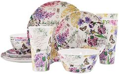 DAPOTO Melamine Dinnerware Set for 