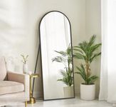 CORSICA DESIGNS 58x23Arched Metal Freestanding Mirror for Living Room, Bedroom and Dressing Corner, Full Length Big Modern Mirror with Stand, Saint Gobain Glass