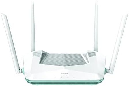 D-Link R32 Eagle Pro AI AX3200 Router Inteligente con AI Wi-Fi/Optimizador de tráfico, DFS, Control Parental AI, Puertos Gigabit, MU-MIMO, 1024 QAM, OFDMA, WPA3, Listo para Malla. Funciona con