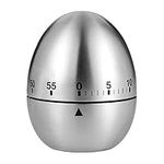 BOWINR Egg Timer, Classic Egg Shaped Cooking and Baking Countdown Alarm, Manual Mechanical Timer with Loud Alarm for Kids Elderly, Home Use Kitchen Cooking Timer 0-60 Minutes, no Batteries Required