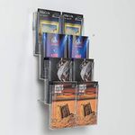 Wonderwall Expanda-Stand Wall Mounted Leaflet Display System Clear Pockets – Ideal for Reception Areas (8 X A5)