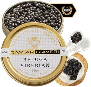 OVERNIGHT GUARANTEED, Bester’s Royal Beluga Hybrid Caviar Gift Set - Rated Best Black Caviar in the World, 1oz (28G) Glass Jar with Free Blinis, Spoons, Gift Set (Huso huso x baerii)