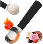 Electric Heated Ice Cream Scoop - Rechargeable Icecream Scoop with LED Display, IP67 Waterproof, Professional lce Cream Scoop for Hard lce Cream by Huyho (Black)
