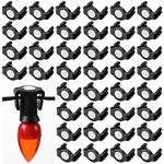 Frienda Magnetic C9 Socket Clips Magnetic Christmas Light Clips for Outdoor Patio Lighting (Black Round,50 Pieces)