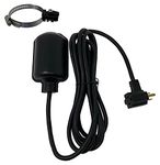 PumpSpy Sump Pump Tethered Universal Float Switch Replacement with Piggyback Plug for Sewage, Reliable Water Level Performance - 10 foot cord