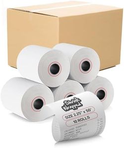 10 Rolls - 2 1/4'’ x 50’ Thermal Paper Receipt Rolls - BPA Free - 55 GSM - Cash Register Receipt Printer Paper - Fits Clover Flex, Clover Mini, Verifone Vx 520, Samsung and Citizen